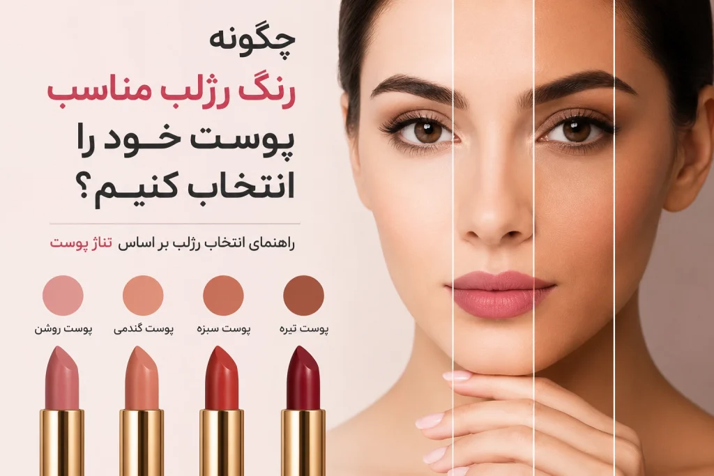 انتخاب رنگ رژلب مناسب برای پوست روشن، گندمی، سبزه و تیره